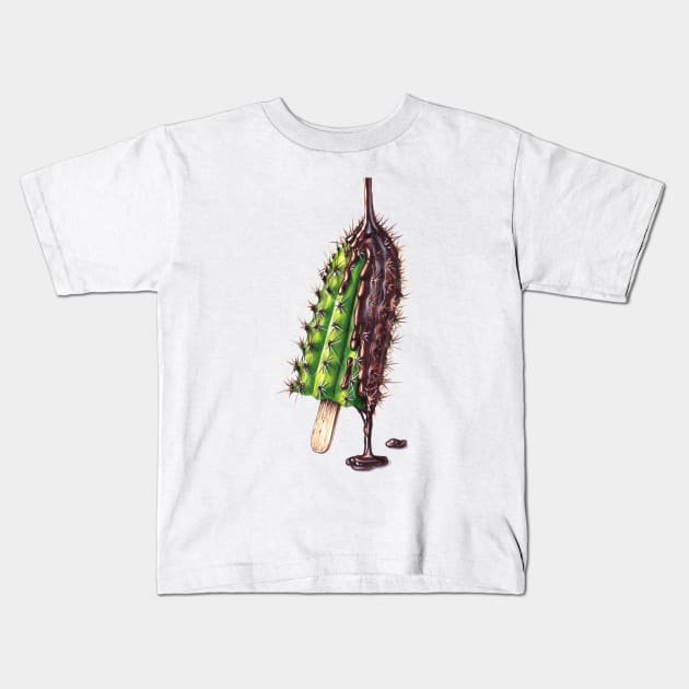 Cactus in chocolate Kids T-Shirt by artisjourney